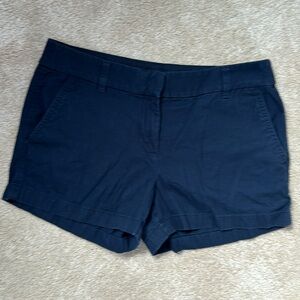 Size 6 J. Crew Flat Front Shorts in Navy